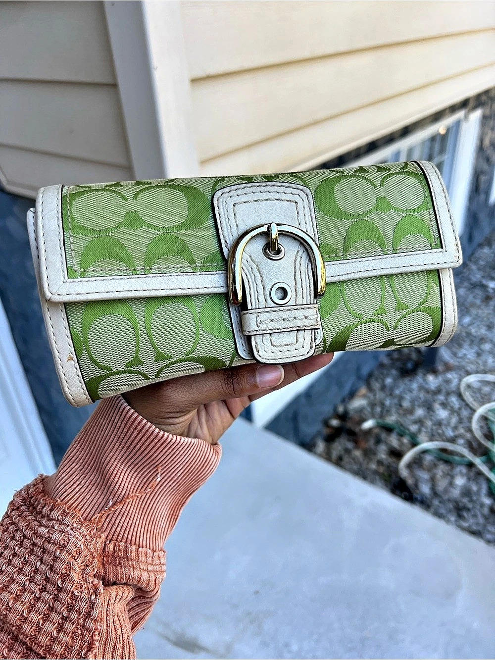 💚 Vintage Y2K Coach Soho Signature Buckle Wallet 🍏